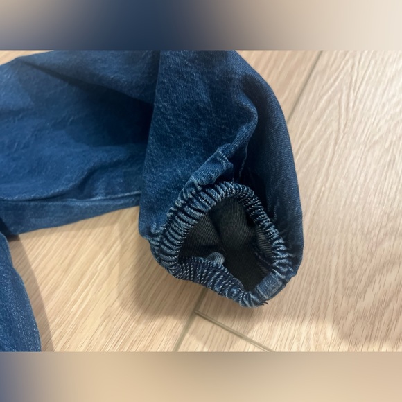 American eagle cropped smocked denim top size xs - Picture 11 of 11